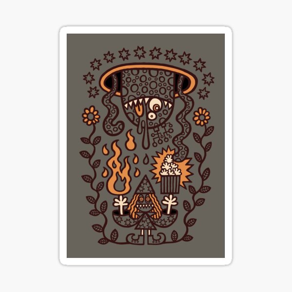 Grand Magus Summons Entity With Dark Popcorn Power Sticker