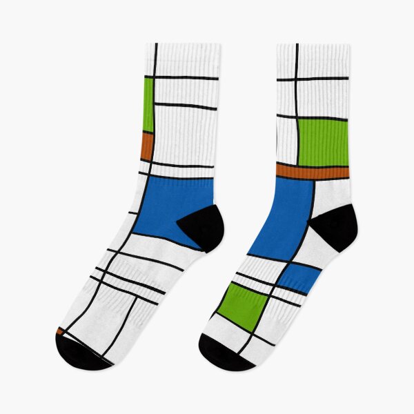 Item preview, Mondrian style, brown, green, blue designed and sold by JcB-Arts.