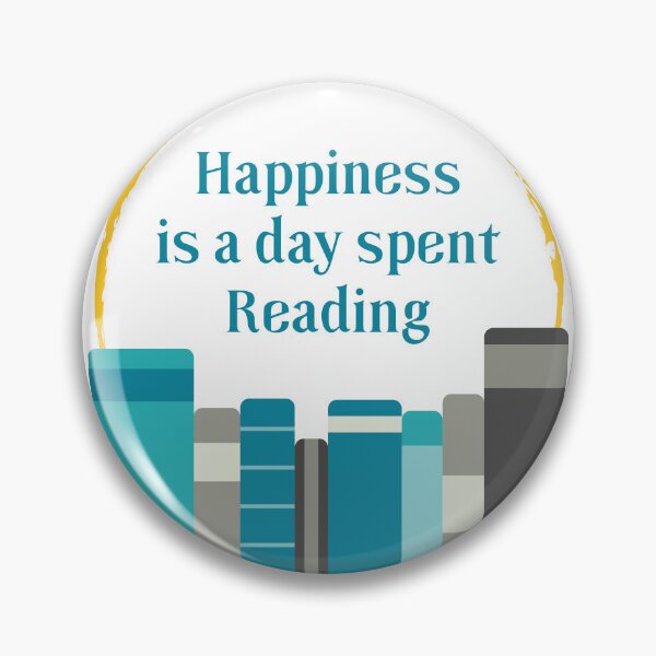Item preview, Happiness is a Day Spent Reading | Turquoise Grey | White designed and sold by Wintre2.