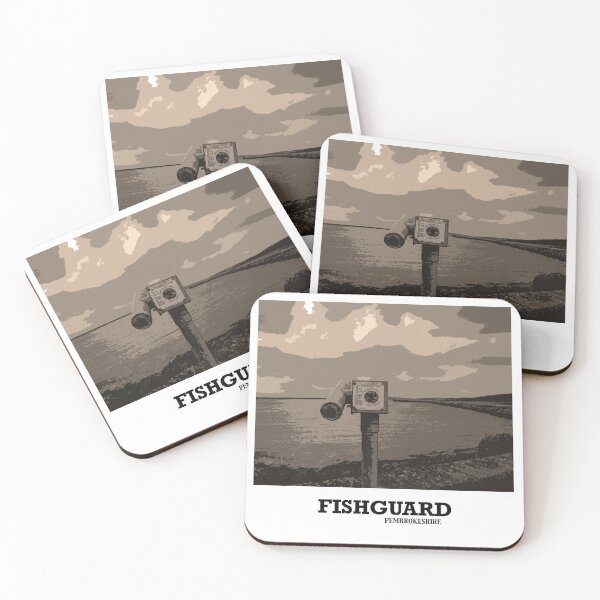 Item preview, Fishguard  travel Poster Pembrokeshire designed and sold by Debra Angel.