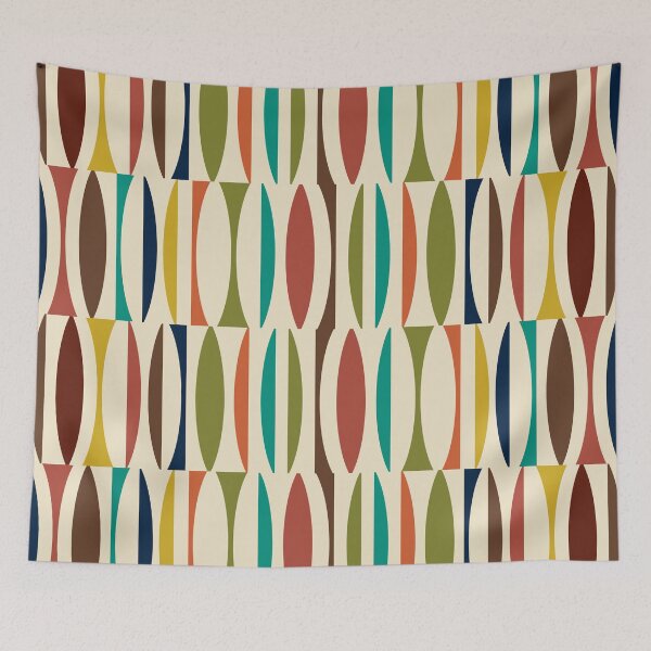 Item preview, Retrotaidetta, 70s Modern Retro Geometric Pattern designed and sold by BesanoStyle.