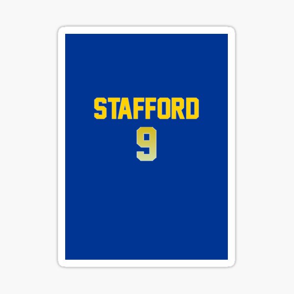 johnnystackart Matthew Stafford Jersey Tee Sticker