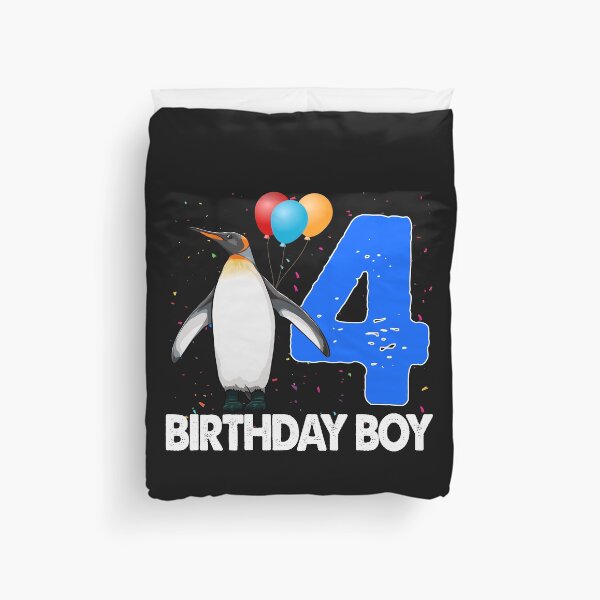 Item preview, Birthday Boy 4 Penguin designed and sold by Bendthetrend.