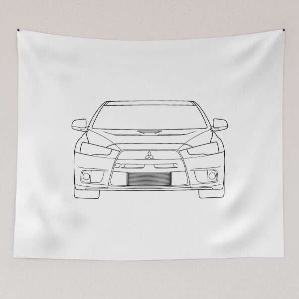Item preview, Mitsubishi Lancer EVO X Black Lines designed and sold by EdimDesign.