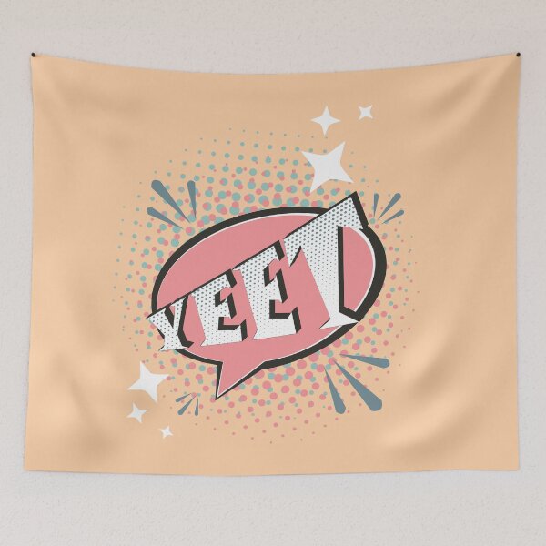 Item preview, YEET Comic Speech Bubble Funny Meme Peach Red designed and sold by Missing In Art.