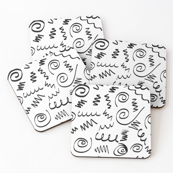 Item preview, Scribble Seamless Pattern in Black and White designed and sold by Angela Cini.
