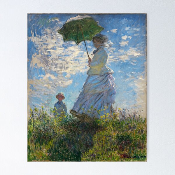 Item preview, High Resolution - Monet - Woman with a Parasol - digitally remastered  designed and sold by goldenanchor.