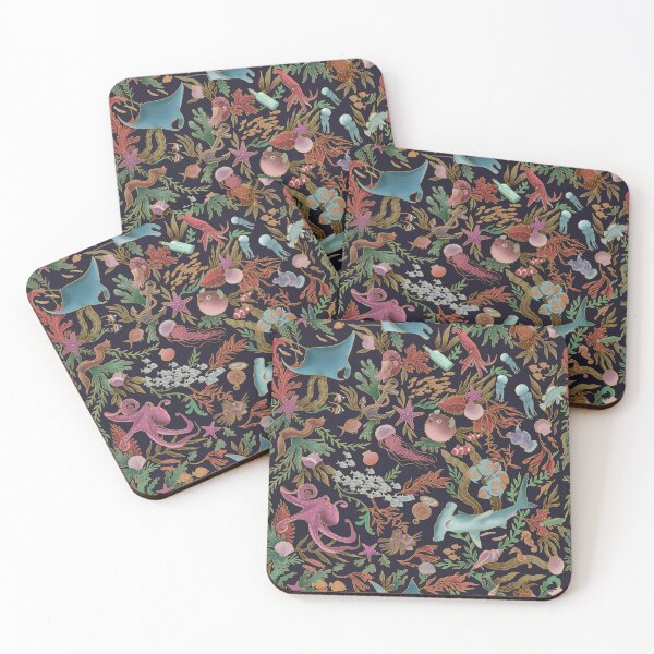 Item preview, Ocean Pattern - Marine Floral & Animals designed and sold by Wild-Astro.