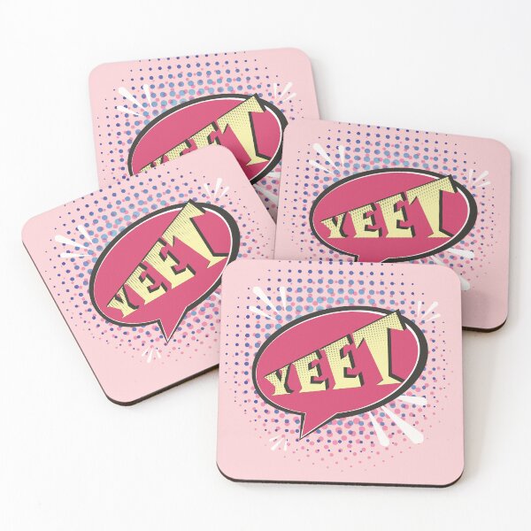 Item preview, YEET Comic Speech Bubble Funny Meme Pink Red designed and sold by Missing In Art.