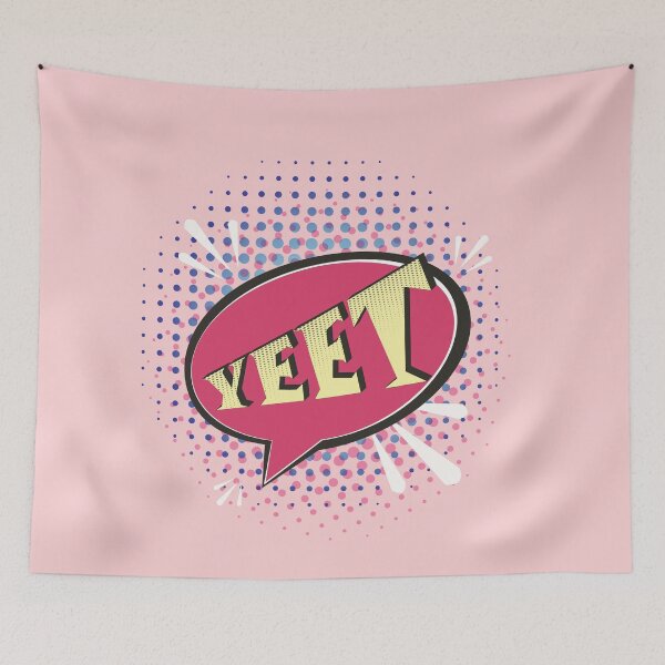 Item preview, YEET Comic Speech Bubble Funny Meme Pink Red designed and sold by Missing In Art.