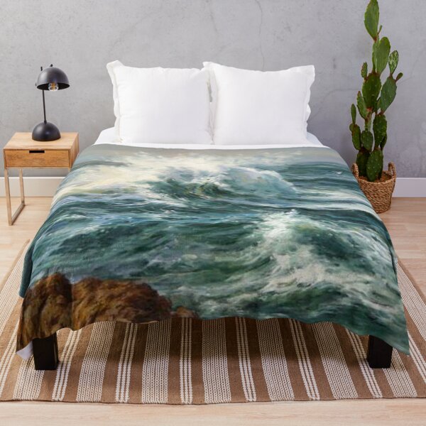 Item preview, Powerful Wave Crashing Against Majestic Cliff designed and sold by SweetMySpot.
