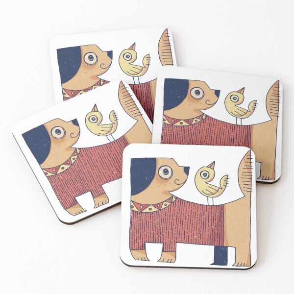 Item preview, dog with bird designed and sold by shaaill.