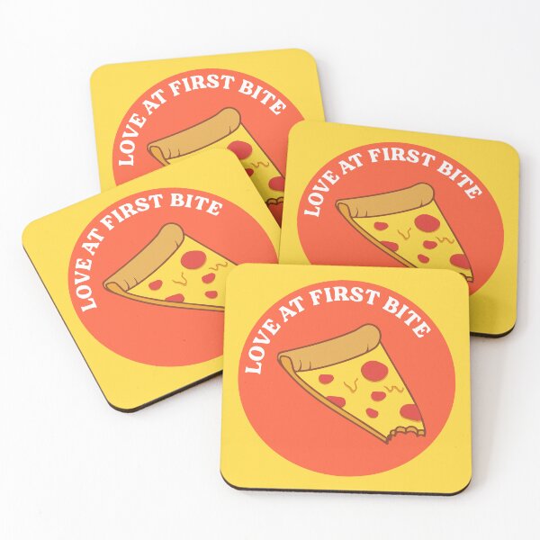 Item preview, Love at first bite | Love for pizza | Pizza forever designed and sold by Printeesign Shop.