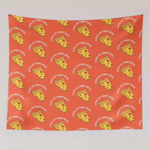 Item preview, Love at first bite | Love for pizza | Pizza forever designed and sold by Printeesign Shop.