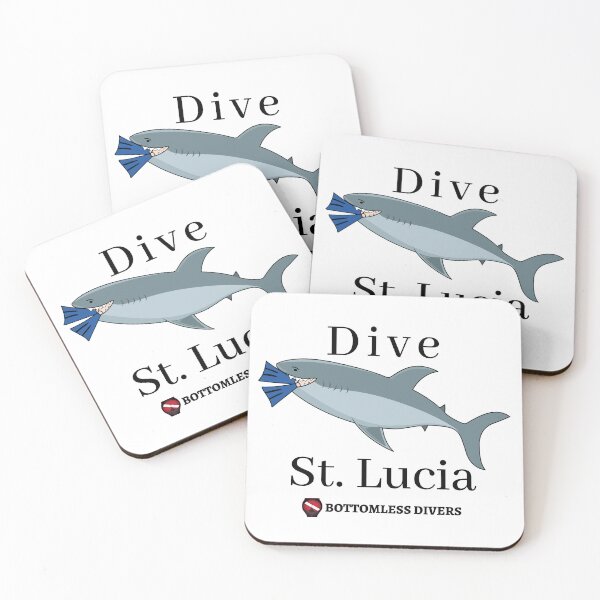 Item preview, Dive St. Lucia Shark with Diver designed and sold by BottomlessDiver.