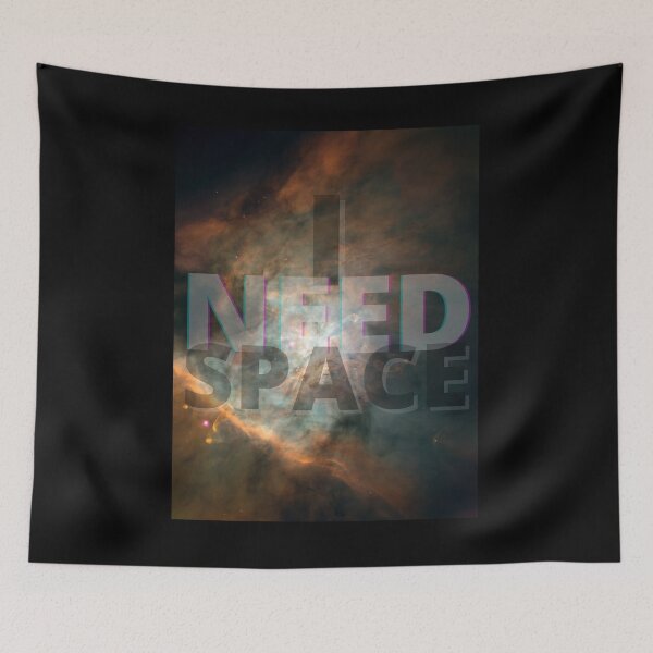 Item preview, I Need Space - Blue, Orange Galaxy 2 designed and sold by Quirkdom.