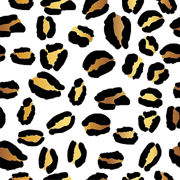 Artwork thumbnail, Gold Leopard Print Repeat Pattern by Angela Cini
