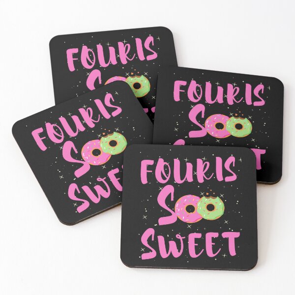 Item preview, Four Is So Sweet 4th Birthday Donut Birthday fourth Birthday Girl 4th  designed and sold by SweetbeStore.