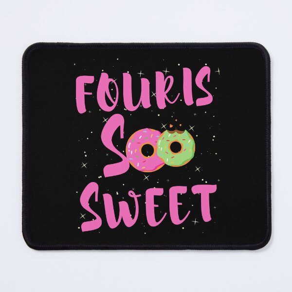 Item preview, Four Is So Sweet 4th Birthday Donut Birthday fourth Birthday Girl 4th designed and sold by SweetbeStore.