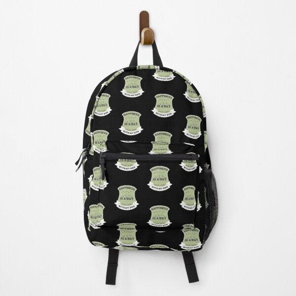 Item preview, Happiness Is A Day Spent Hiking With My Dog, outdoor adventure, hiker, designed and sold by oufa.