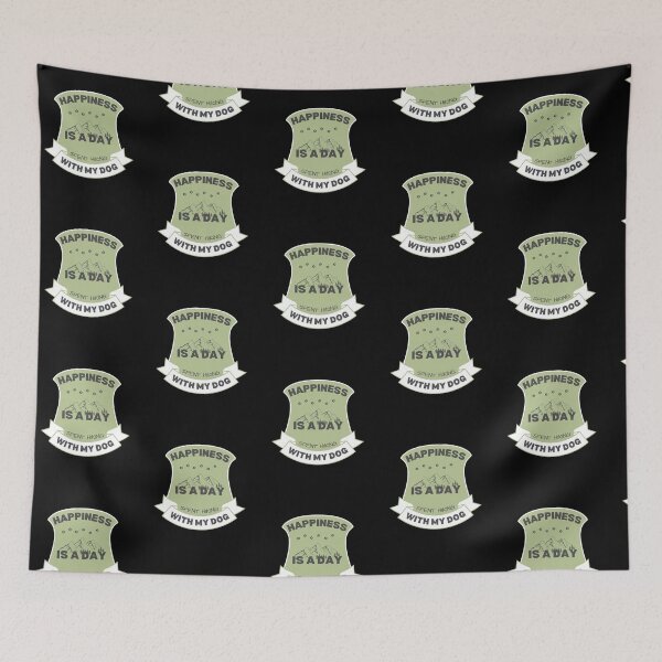 Item preview, Happiness Is A Day Spent Hiking With My Dog, outdoor adventure, hiker,   designed and sold by oufa.