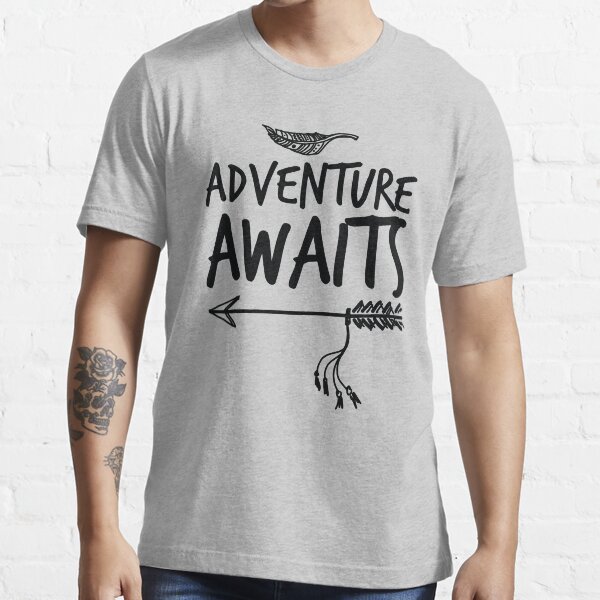 Adventure TShirt, Adventure Awaits Shirt, Camping Shirts, Mountain TShirt, Hiker TShirts, Nature Lover Shirt, Camping Gift, Vacation Shir Essential T-Shirt
