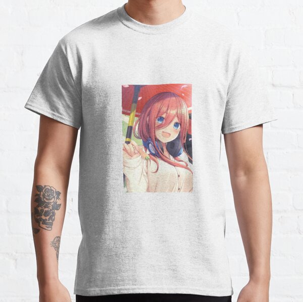 5-toubun no Hanayome Miku Nakano Full Color T-Shirt Black Tee BT0093