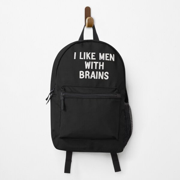 Item preview, funny gift idea for woman i like men with brains designed and sold by Crystakim.