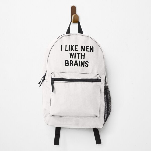 Item preview, funny i like men with brains  gift idea for woman designed and sold by Crystakim.