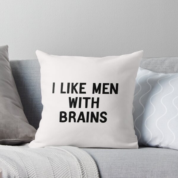 Item preview, funny i like men with brains  gift idea for woman designed and sold by Crystakim.