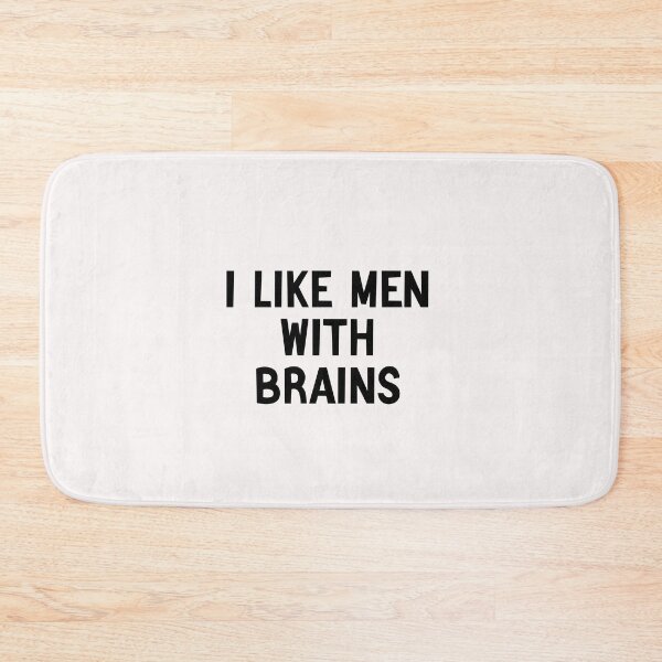 Item preview, funny i like men with brains  gift idea for woman designed and sold by Crystakim.