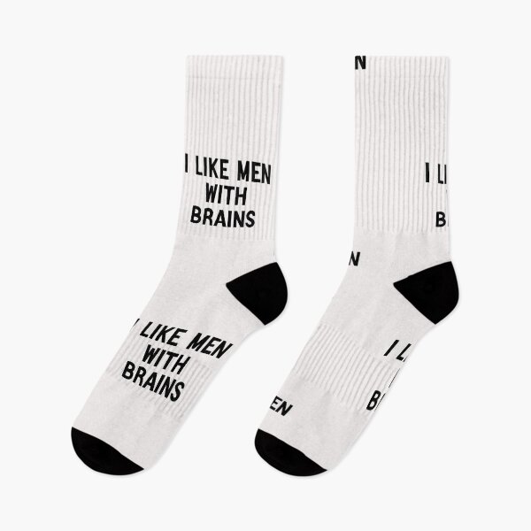 Item preview, funny i like men with brains  gift idea for woman designed and sold by Crystakim.