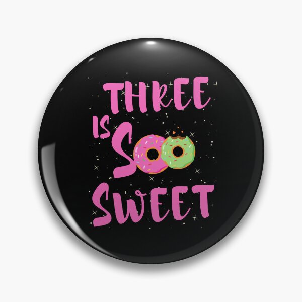 Item preview, Three Is So Sweet 3rd Birthday Donut Birthday third Birthday Girl 3rd  designed and sold by SweetbeStore.