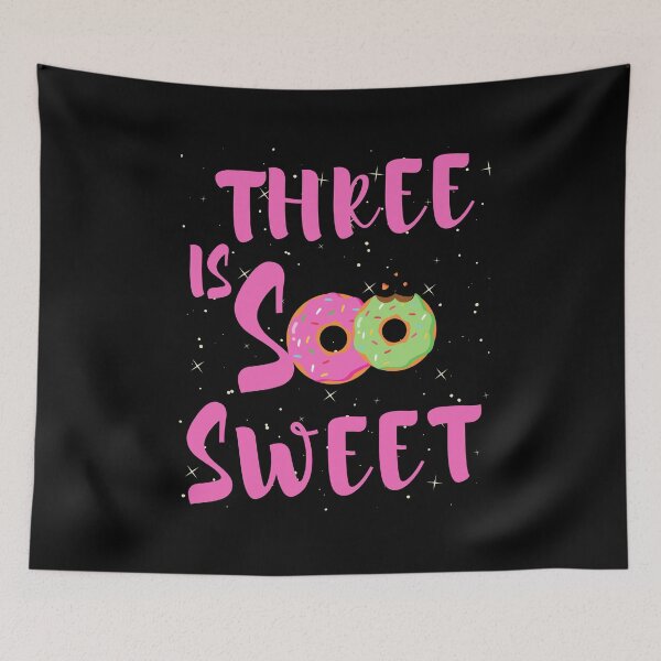 Item preview, Three Is So Sweet 3rd Birthday Donut Birthday third Birthday Girl 3rd  designed and sold by SweetbeStore.