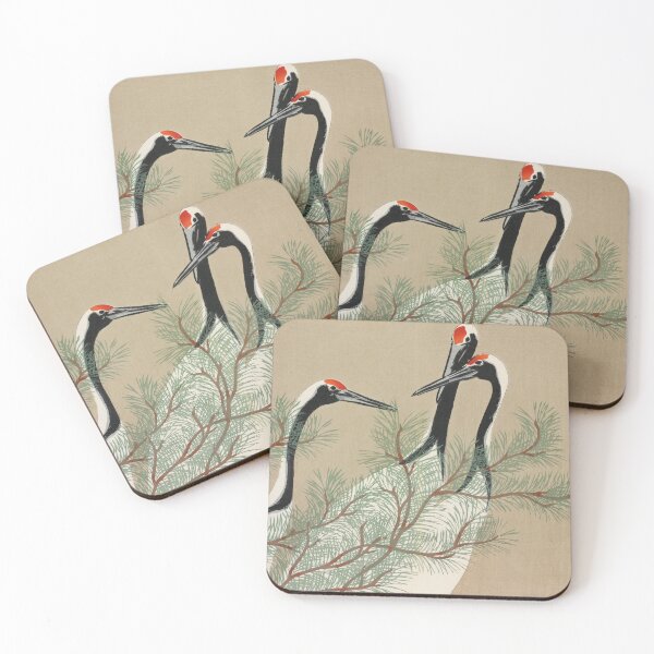 Item preview, Japanese Art Cranes from Momoyogusa (1909) by Kamisaka Sekka designed and sold by Designedbysm.
