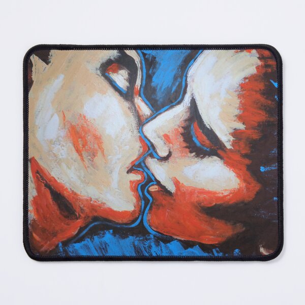 Item preview, Lovers - Kiss In Orange And Blue designed and sold by Carmen Tyrrell.