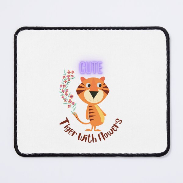 Item preview, Tiger with flowers cute design designed and sold by Shahnawaz Khandesigner.