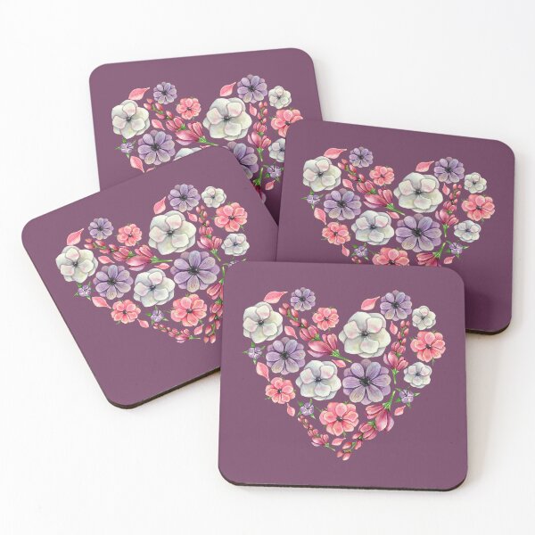 Item preview, Floral Valentine's Heart | Watercolor Botanical Flowers designed and sold by MiaDelelai.