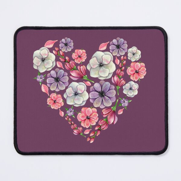 Item preview, Floral Valentine's Heart | Watercolor Botanical Flowers designed and sold by MiaDelelai.