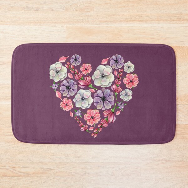 Item preview, Floral Valentine's Heart | Watercolor Botanical Flowers designed and sold by MiaDelelai.