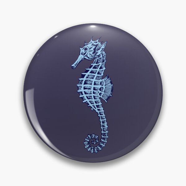 Item preview, Cute Seahorse Tattoo Style In Blue and Gray designed and sold by taiche.