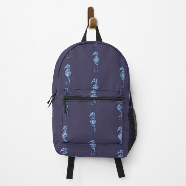 Item preview, Cute Seahorse Tattoo Style In Blue and Gray designed and sold by taiche.