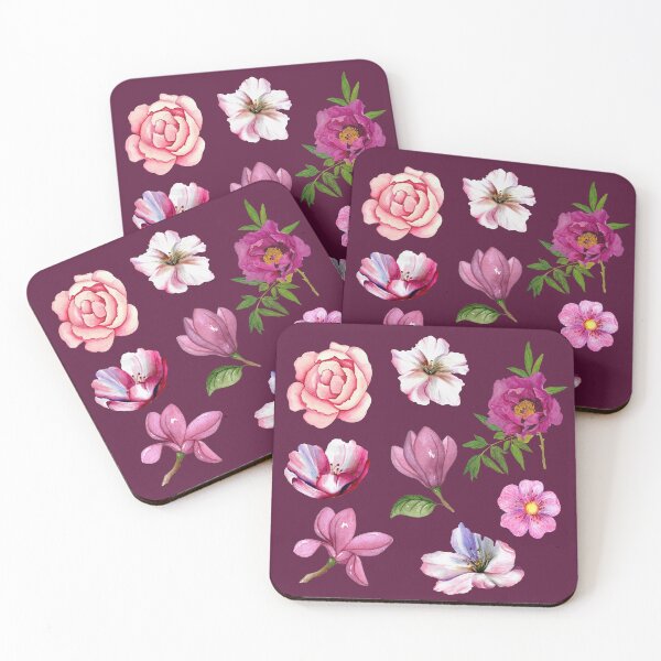 Item preview, Beautiful Vintage Watercolor Flowers Collage | Peony, Magnolia, Rose Flowers designed and sold by MiaDelelai.