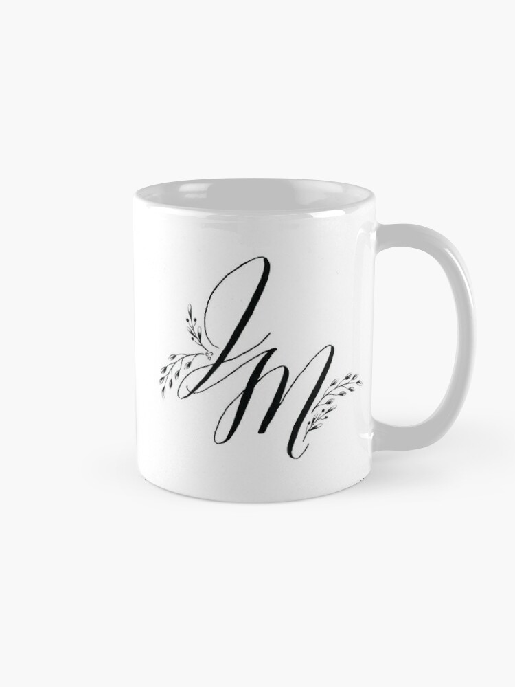 Monogram mug Personalized Mug Initial coffee cup Monogram Letter Mug  Customized mug Handwritten Initial cup Personalized Gift