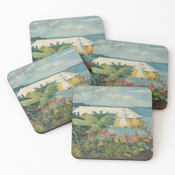 Item preview, Flower Garden and Bungalow, Bermuda 1899 Winslow Homer, Drawing, Painting, Art, Poster, European Art, Gallery, Vintage designed and sold by OakTreeDesign.