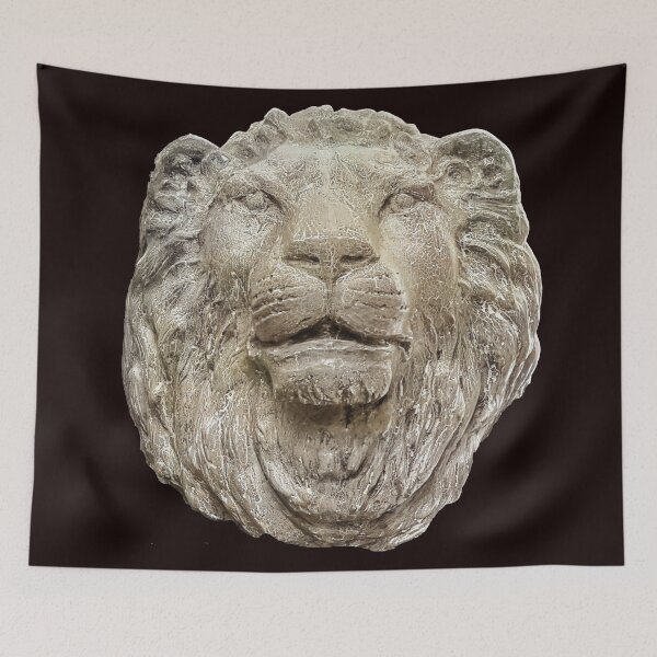 Item preview, Portrait of a stone lion designed and sold by MarieClaude1954.