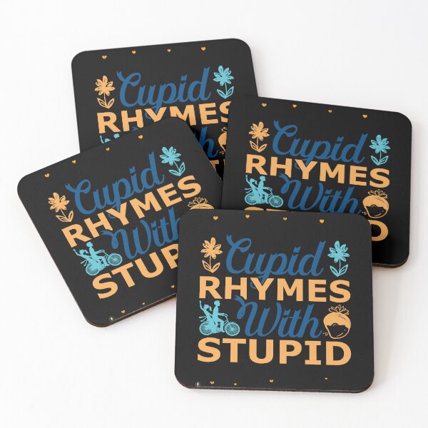 Item preview, Cupid Rhymes with Stupid Anti Valentine's Day design designed and sold by ForscarlettPub.