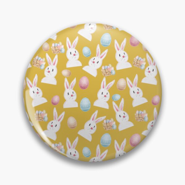 Artikelvorschau, Osterhase und Eier Muster Senfgelb entworfen und verkauft von Designs By YL.