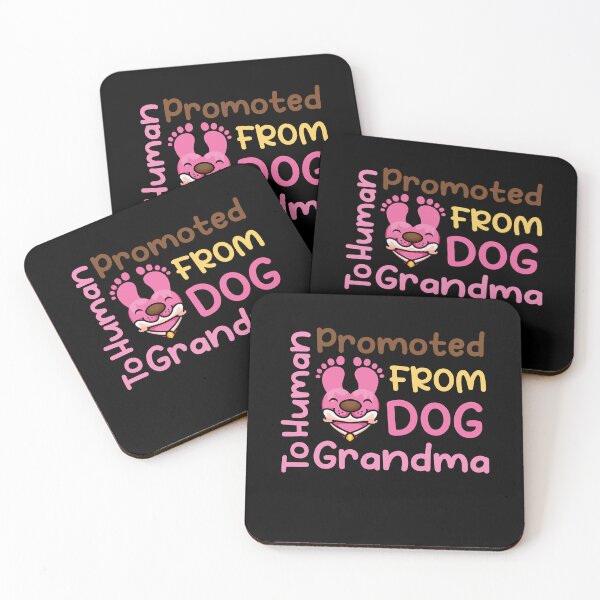 Item preview, Promoted From Dog Grandma To Human Grandma Funny Pink Cool Grandma Dog Lovers Gift Cute Perfect Idea Dog Owners designed and sold by pedrored369.