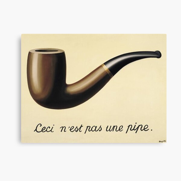 René Magritte - La trahison des images - Ceci n'est pas une pipe Impression sur toile